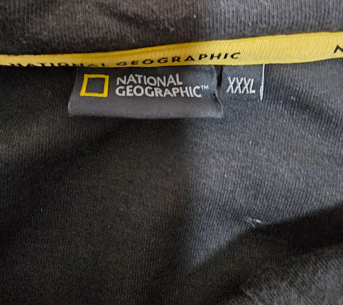 내셔널지오그래픽 검정색 후드집업 3XL 상품이미지3