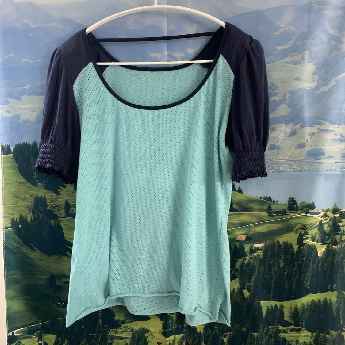 샵페어리 패드 숄더 pad shoulder reglan top 민트 상품이미지3