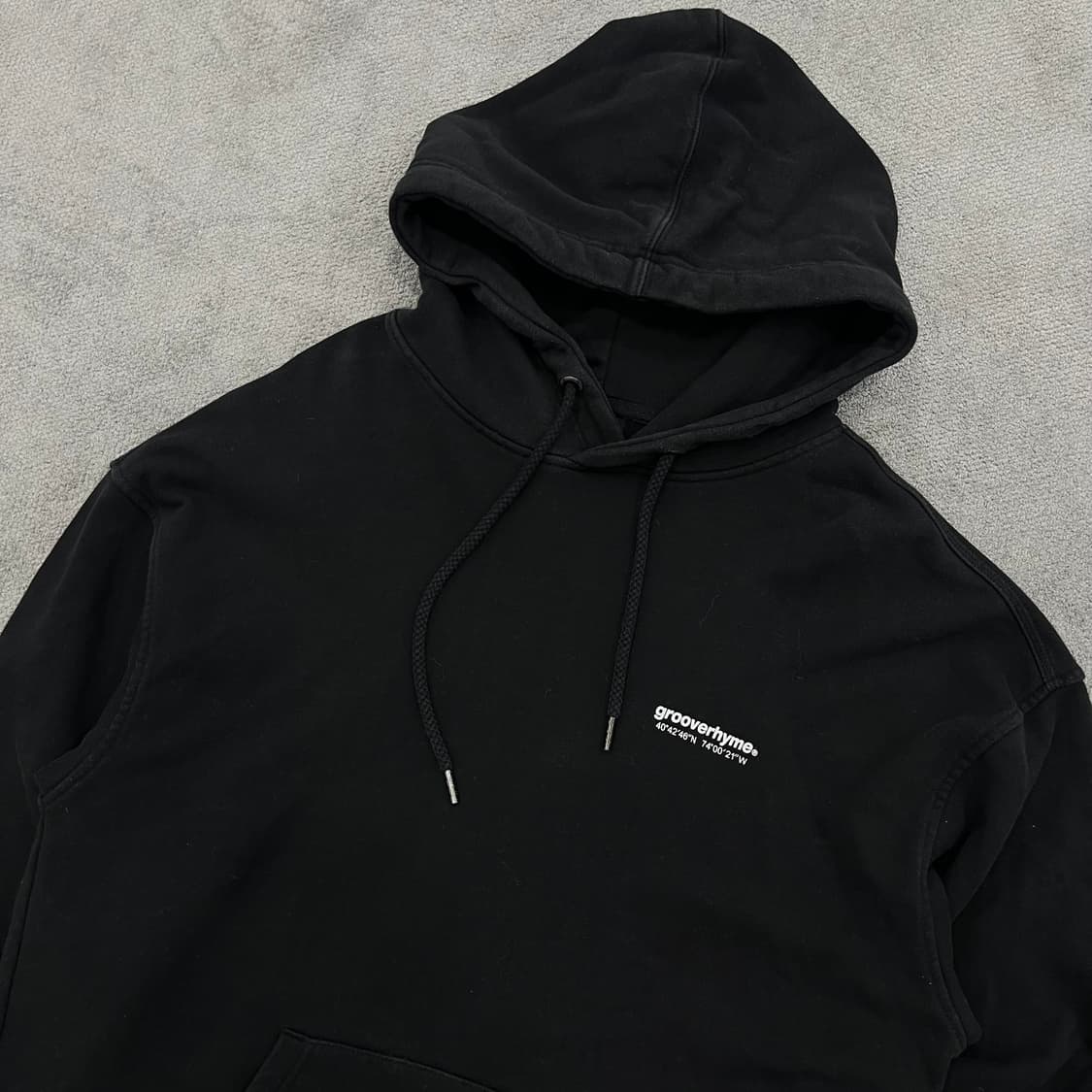 L grooverhyme 검정색 후드티 상품이미지2