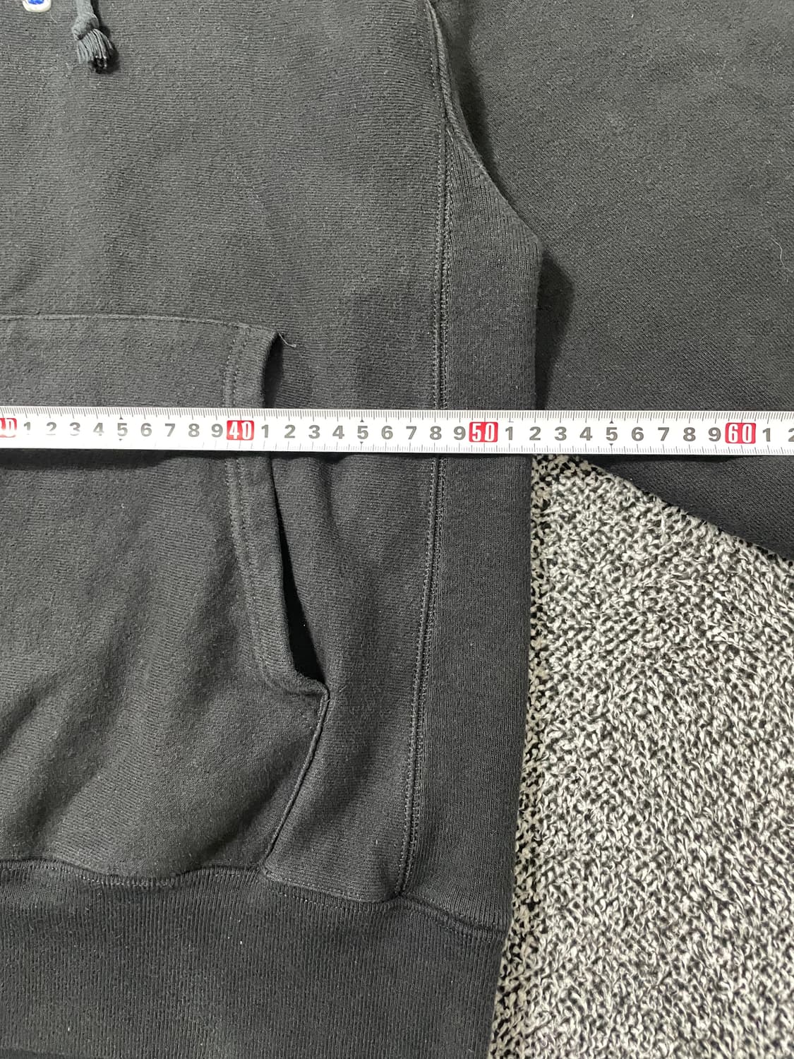 빈티지9. 챔피온 리버스위브 아플리케 빅로고 후드티셔츠 블랙 스웻셔츠 상품이미지6