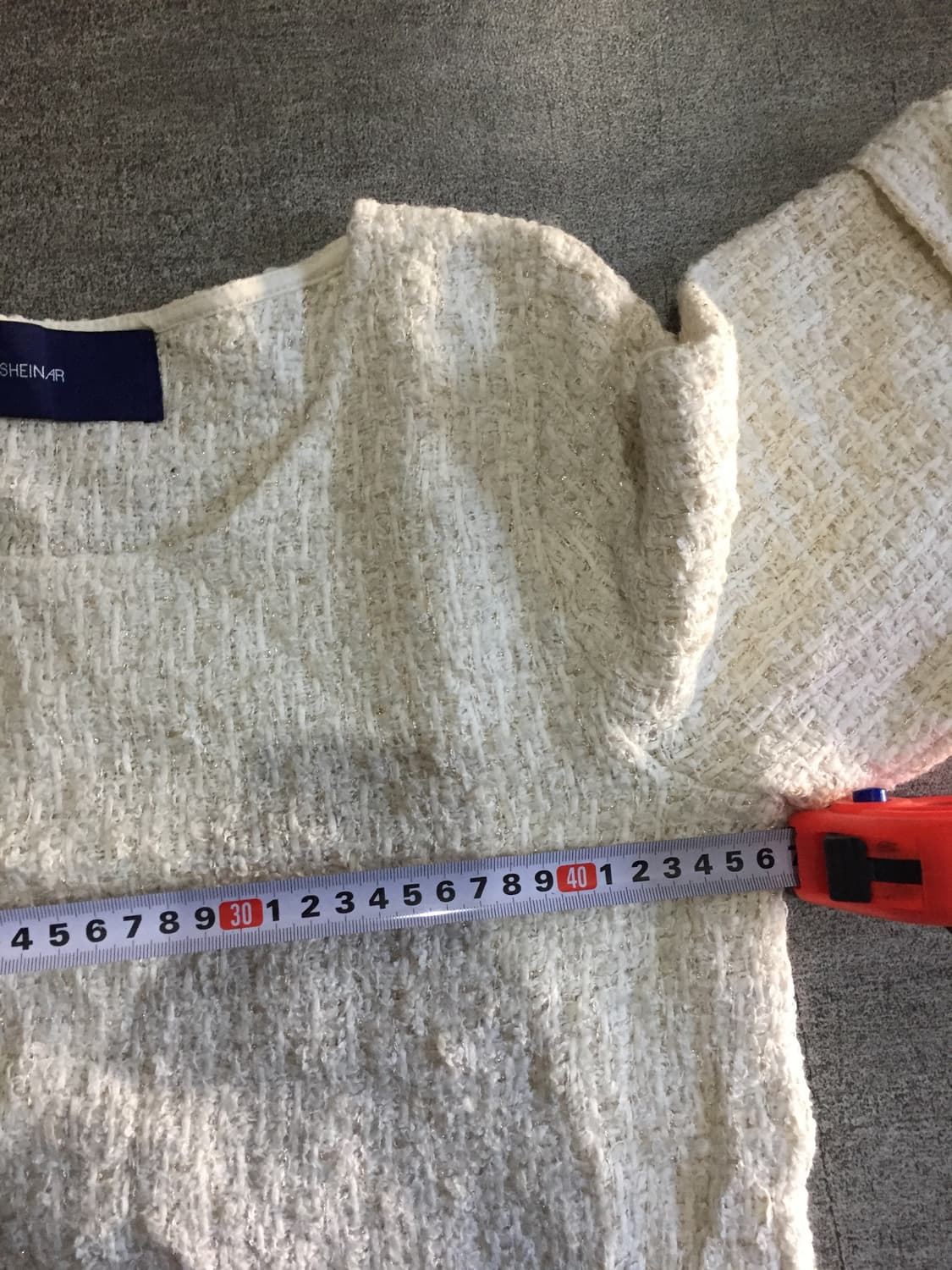 일본빈티지 Sheinar 달천깔페어리 트위드 5부 블라우스티셔츠 상품이미지2