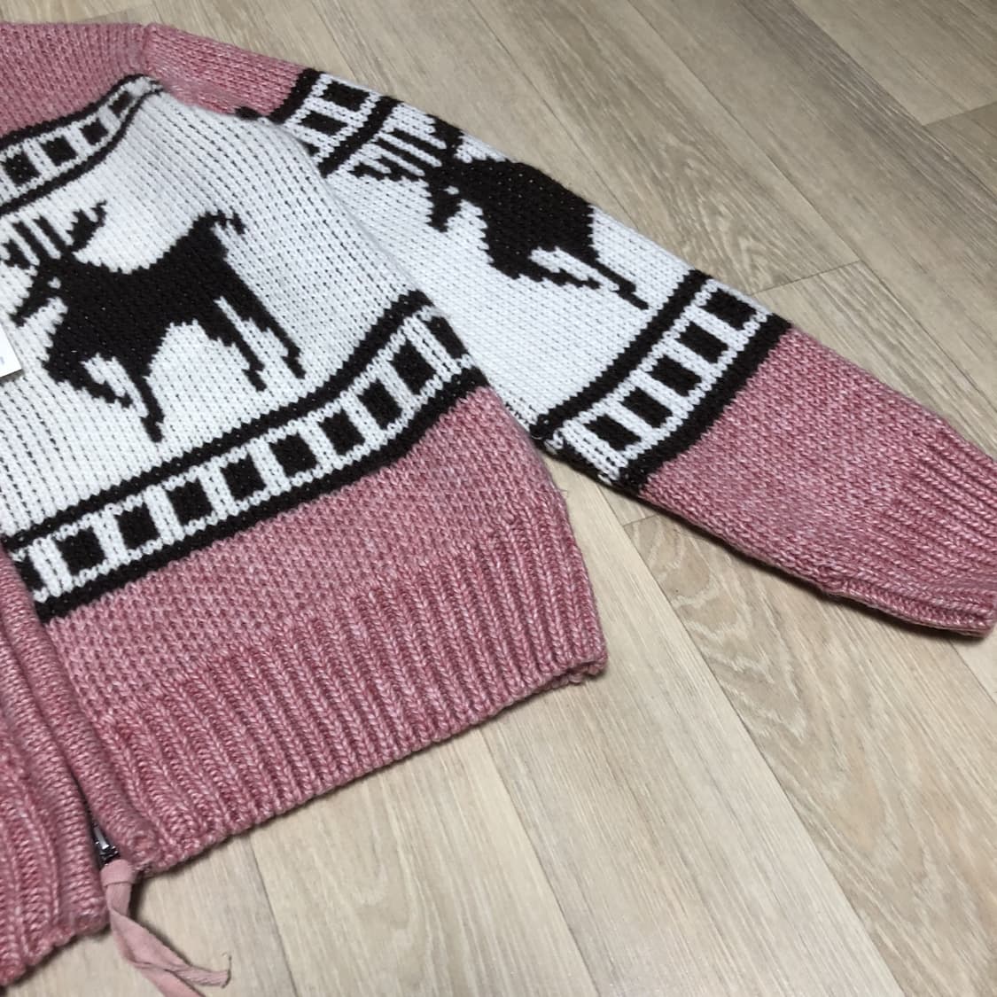 (F) 새상품 파르티멘토 PARTIMENTO 코위찬 니트 집업 가디건 상품이미지5