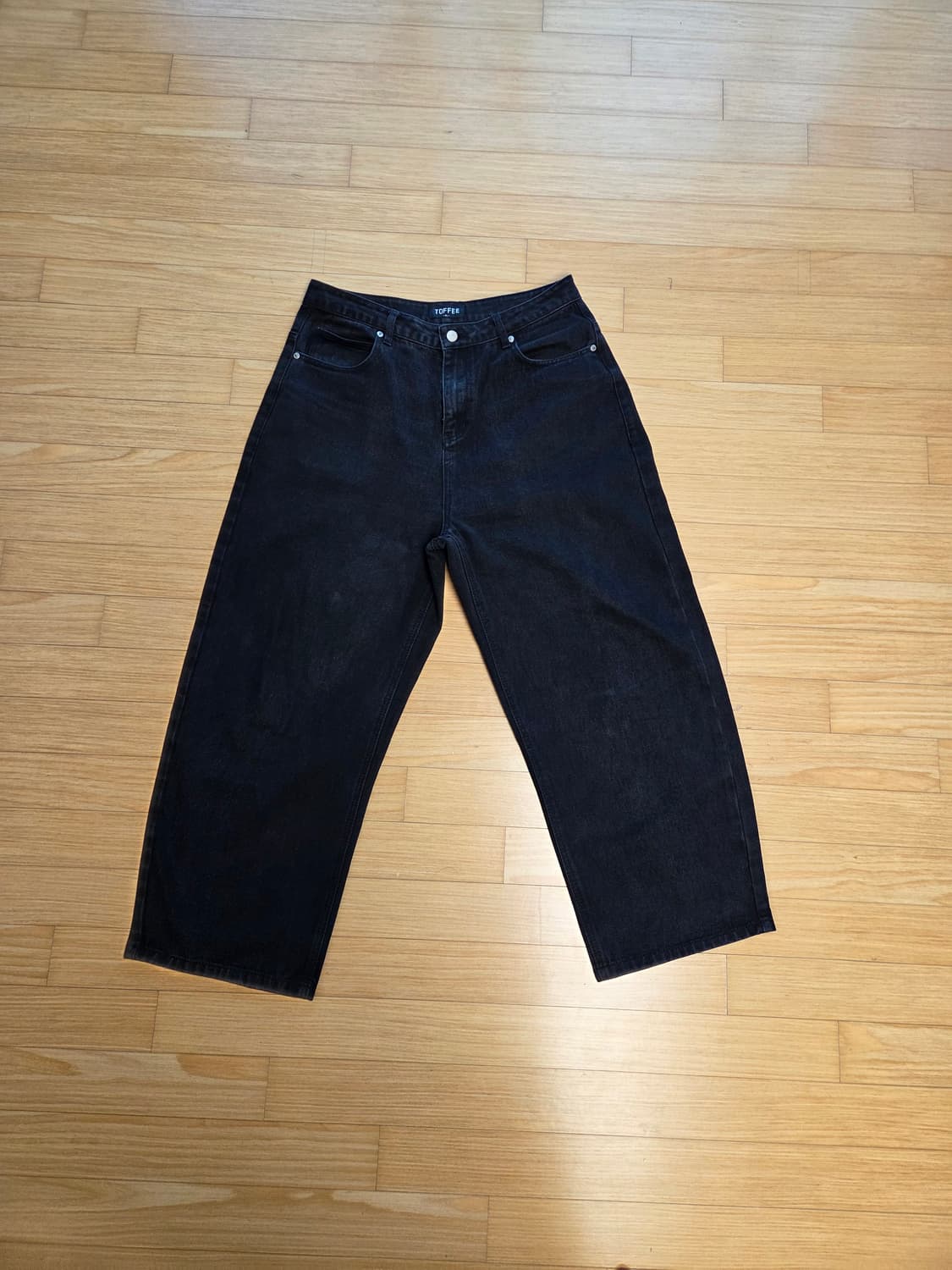 토피 벌룬핏 블랙 데님 팬츠 XL 상품이미지2