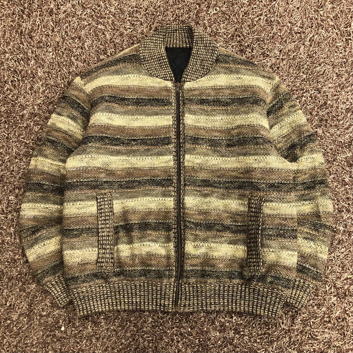 미쏘니 리버시블 멀티컬러 패턴 니트 자켓 상품이미지1