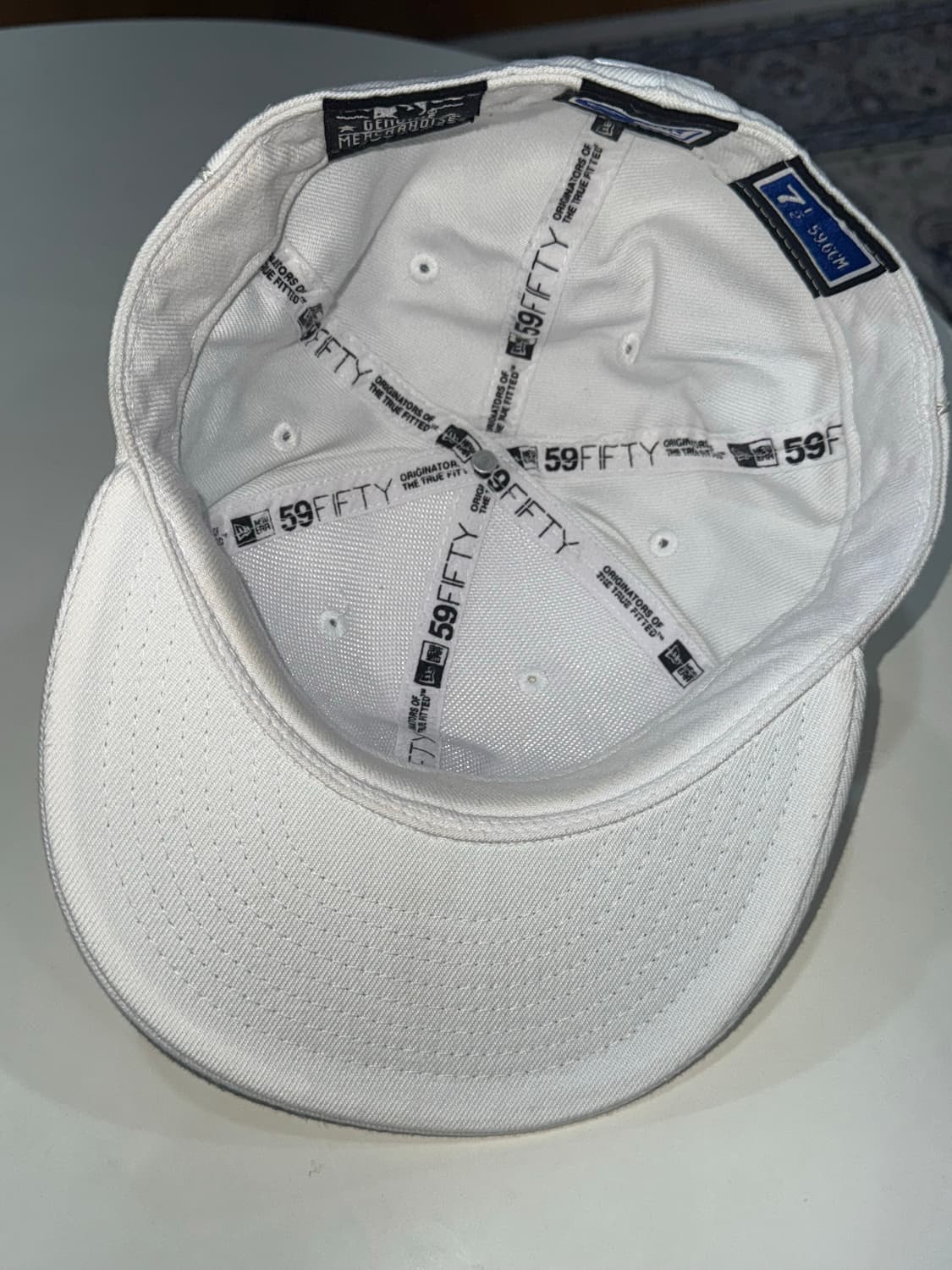 뉴에라 59fifty mlb 양키스 볼캡 모자 화이트실버 712 59.6 상품이미지7