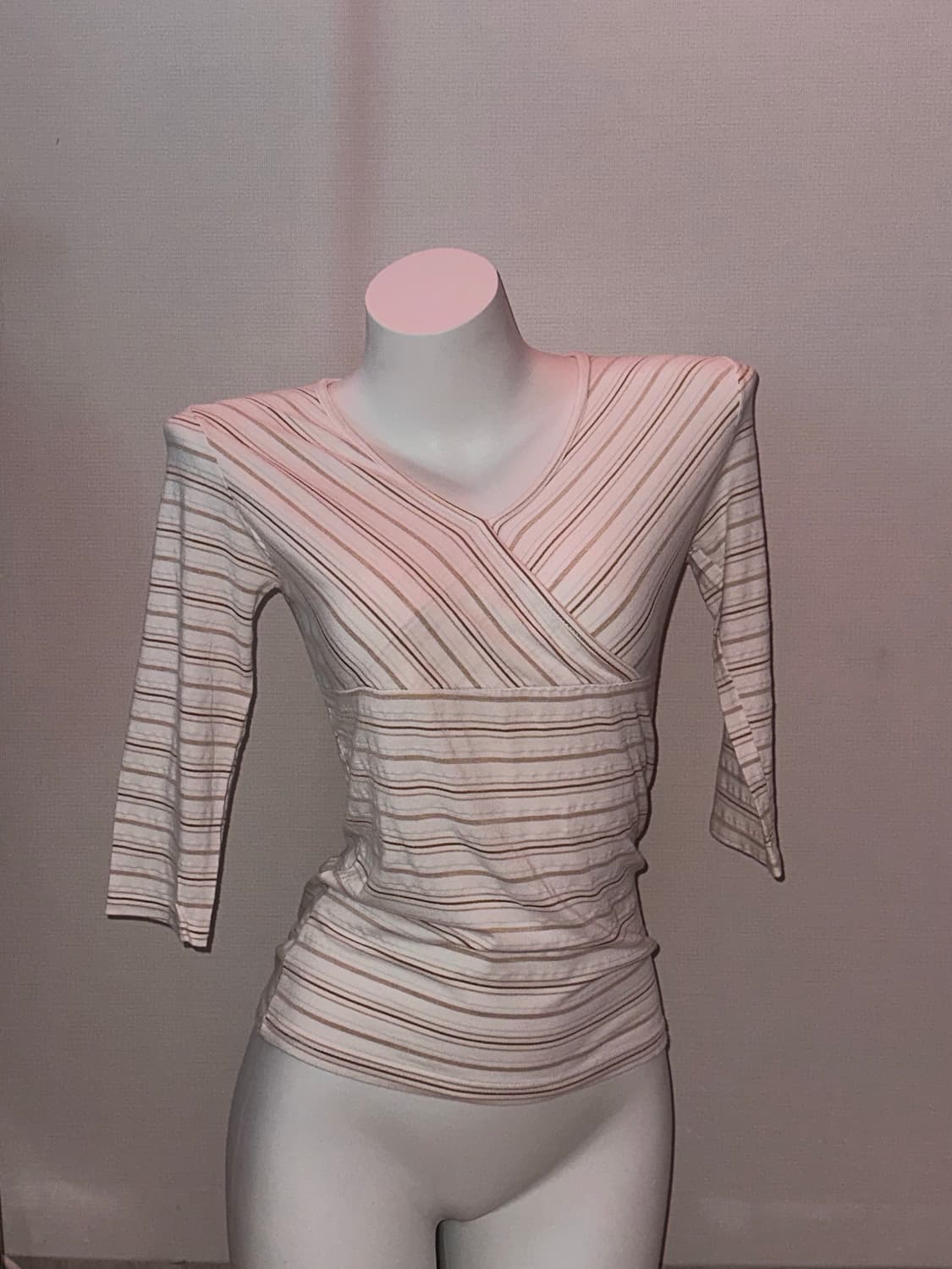 빈티지 스트라이프 랩 티셔츠 상품이미지2