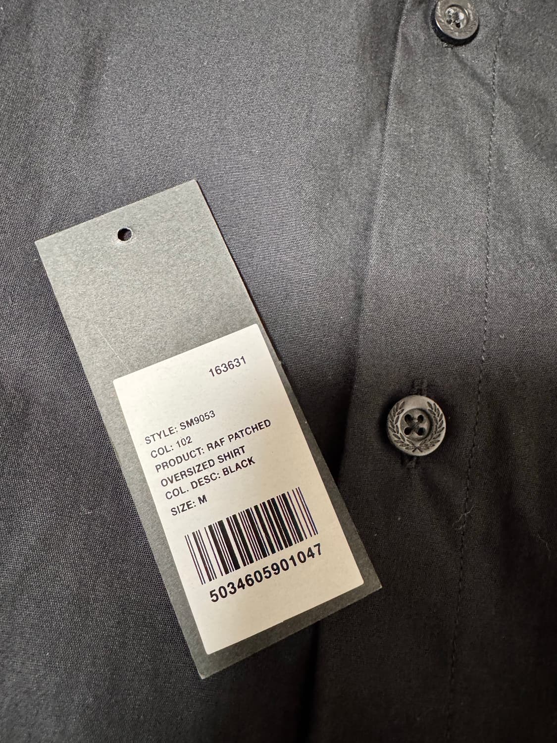 라프시몬스 프레드페리 패치 코튼 셔츠 m  상품이미지5