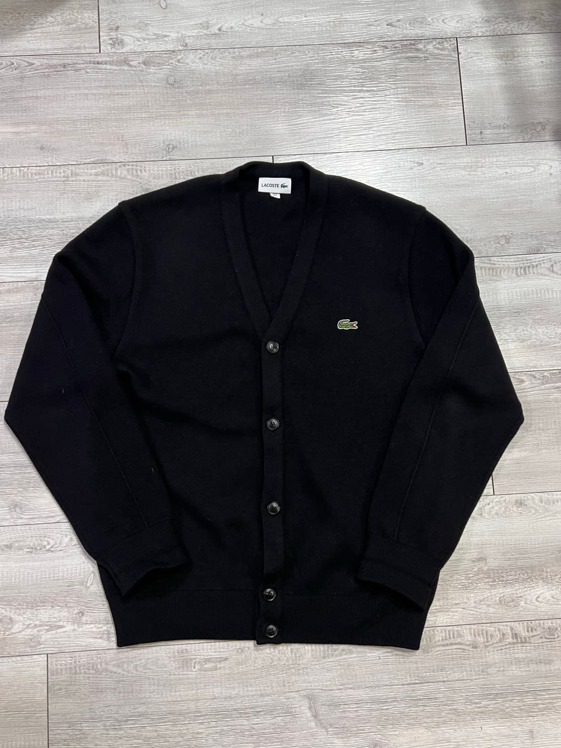 라코스테 V넥 가디건 105(5사이즈) 거의새것 상태 최상 상품이미지1