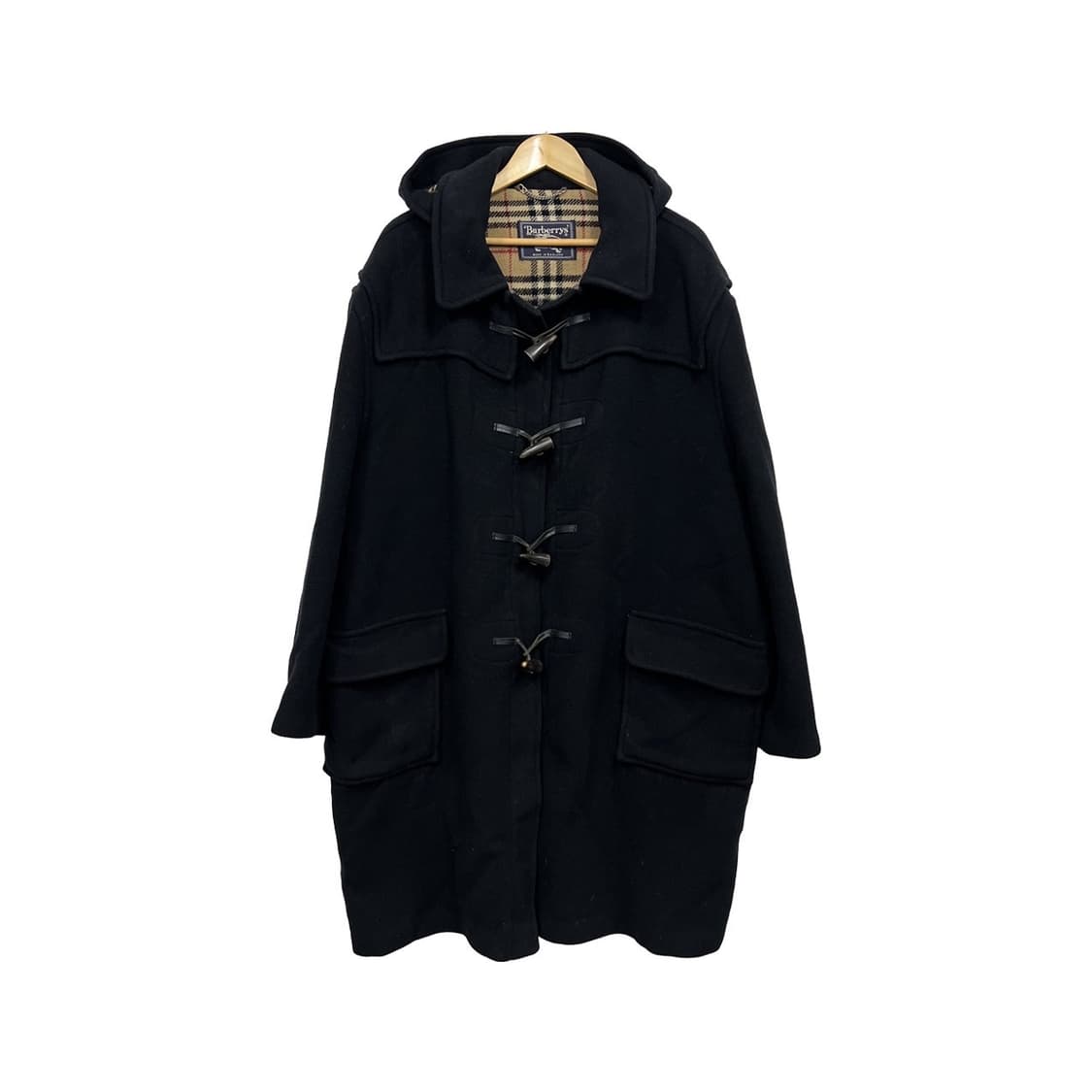 버버리 안감 체크 후드 떡볶이 코트 더플 코트 상품이미지1