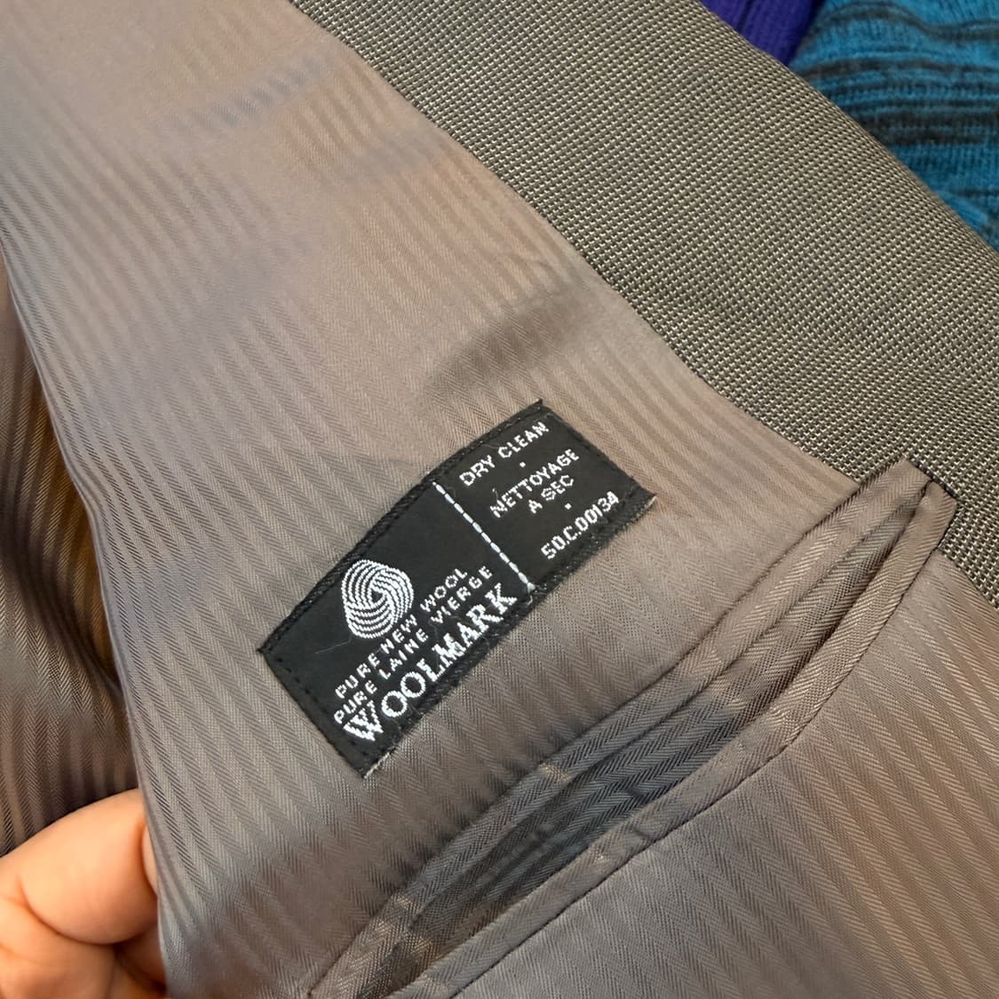 캘린 클라인 퓨어 뉴울 원단 스트라이프 원단 블레이저 자켓 L 상품이미지8