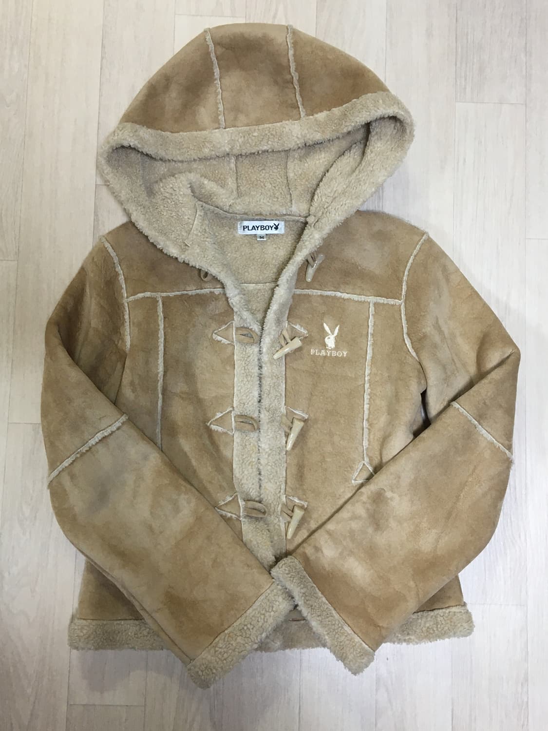 플레이보이 토글 후드 무스탕 자켓 상품이미지2