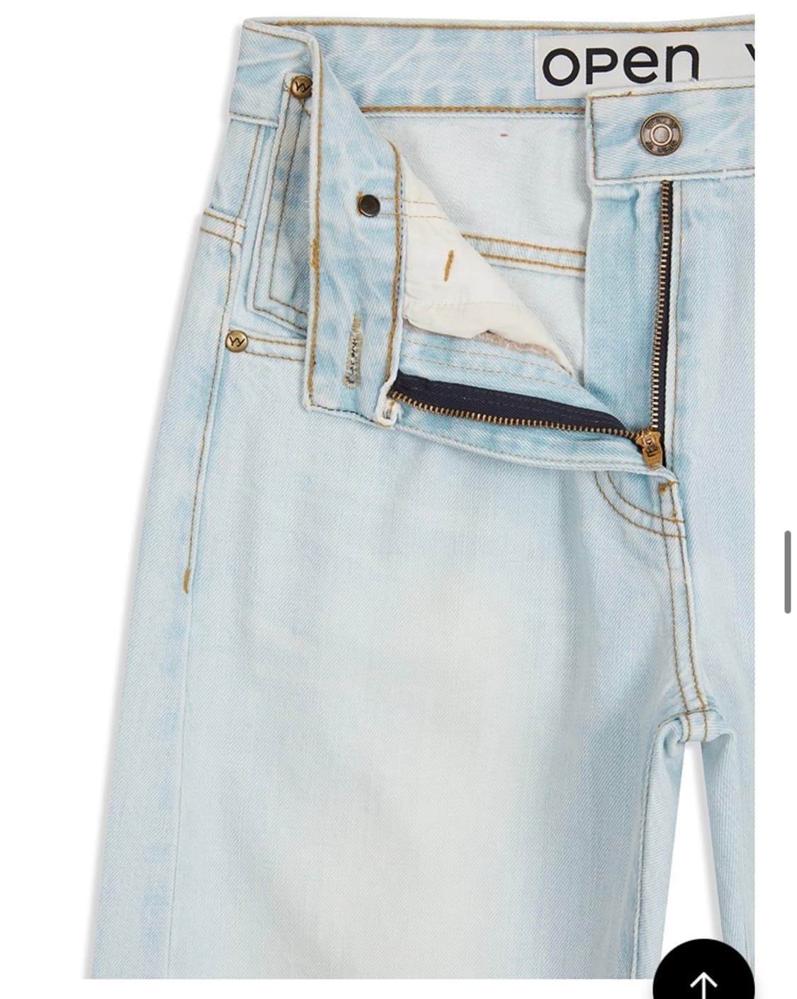 오픈와이와이 커브드 진스 라이트 블루 S 사이즈 상품이미지7