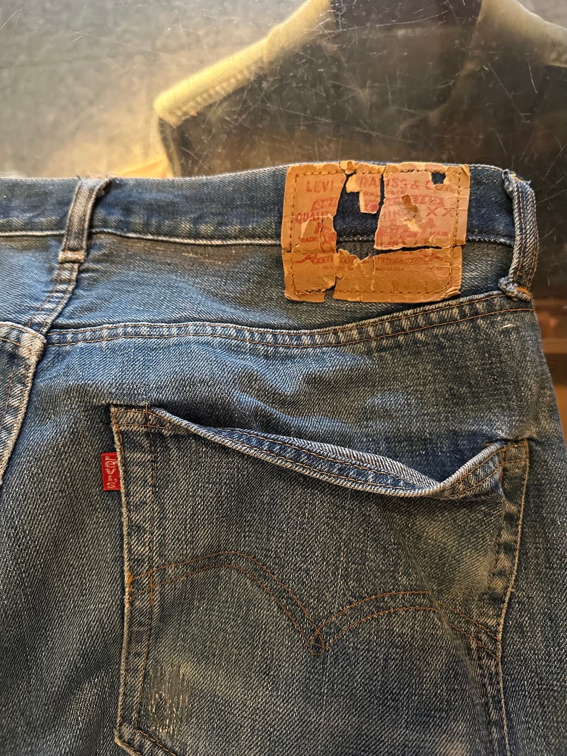 70s USA 빈티지 리바이스 501 66전기 셀비지 데님 팬츠 상품이미지6