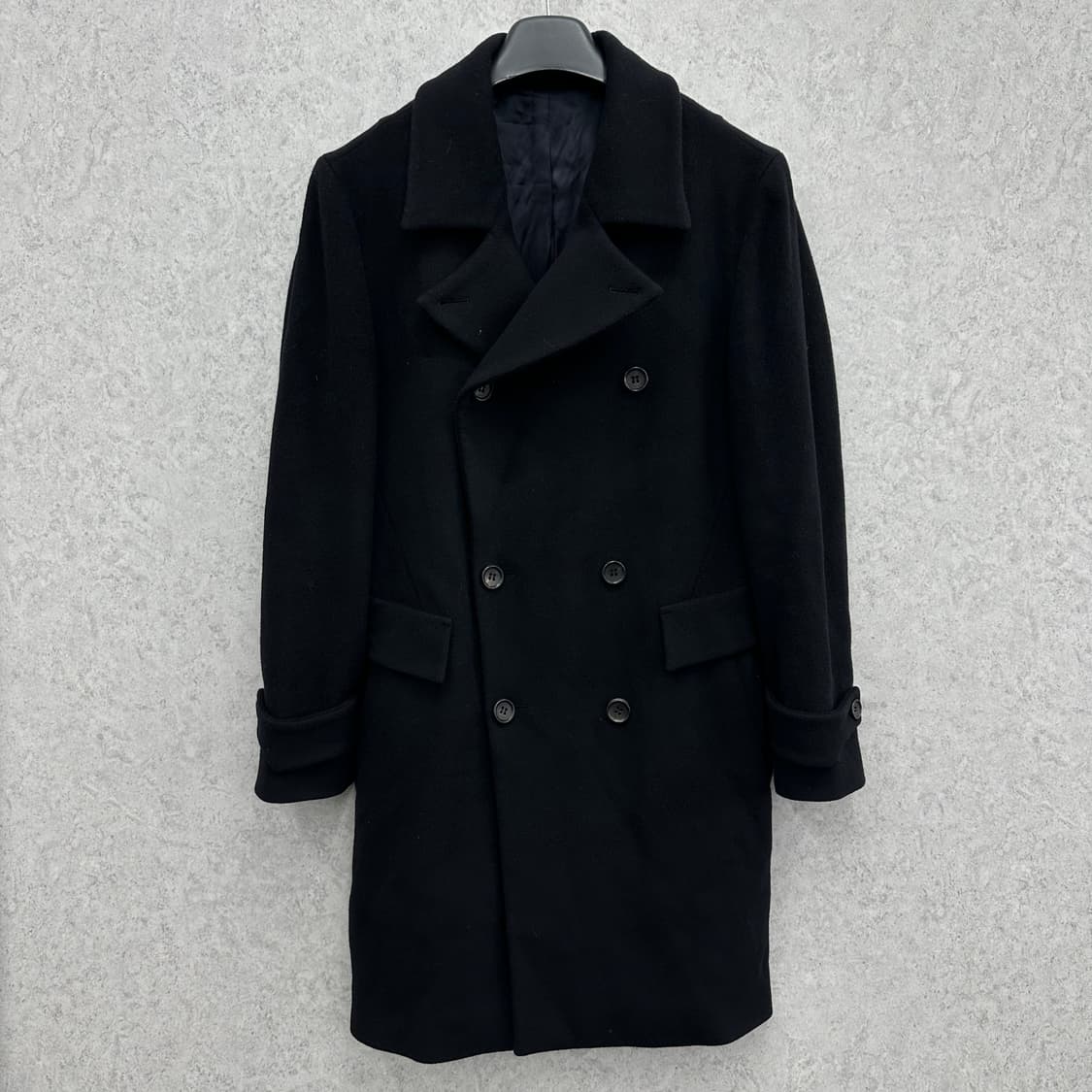 100 우영미 남자 울 캐시미어 더블 코트 상품이미지2