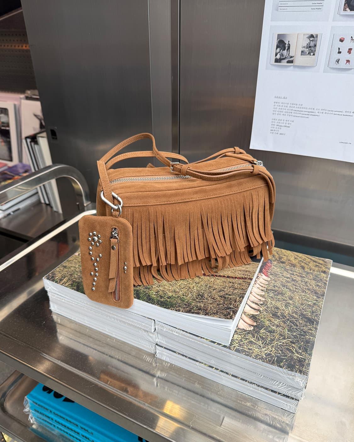 모노백 프린지 24- 스웨이드 카멜 상품이미지2