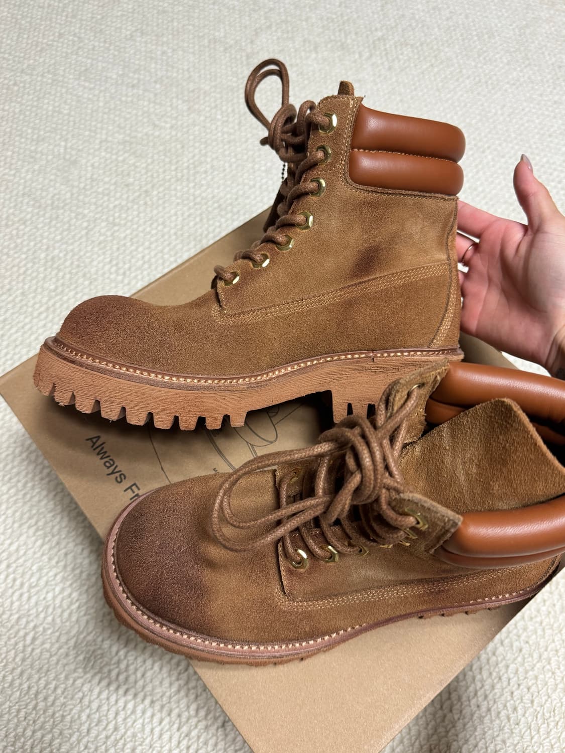 야세 1990 코만도솔 스웨이드 부츠 베이지 240 상품이미지5