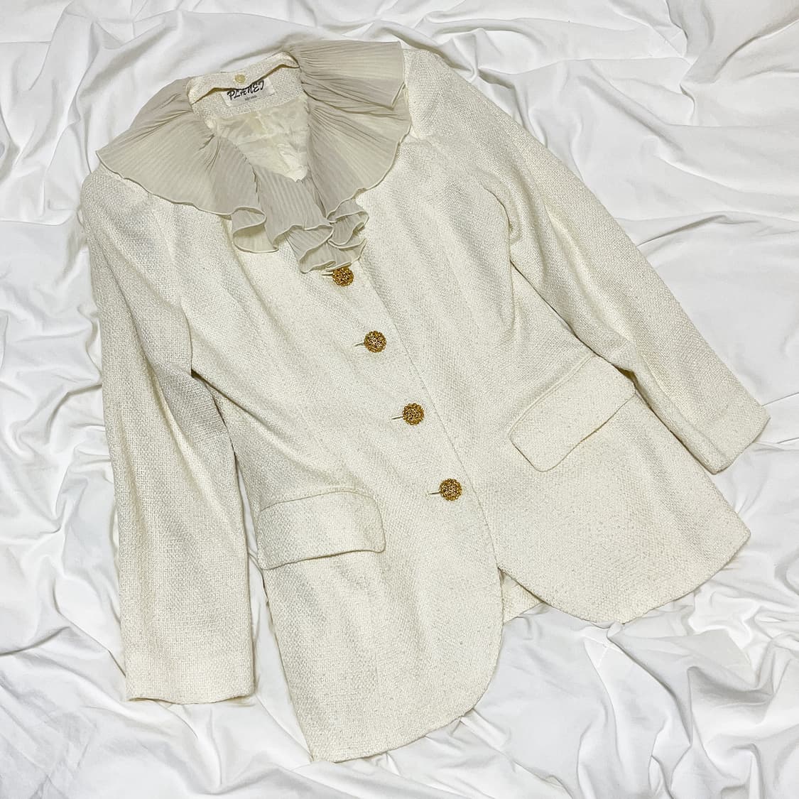 빈티지 ) 화이트 프릴 자켓 상품이미지2