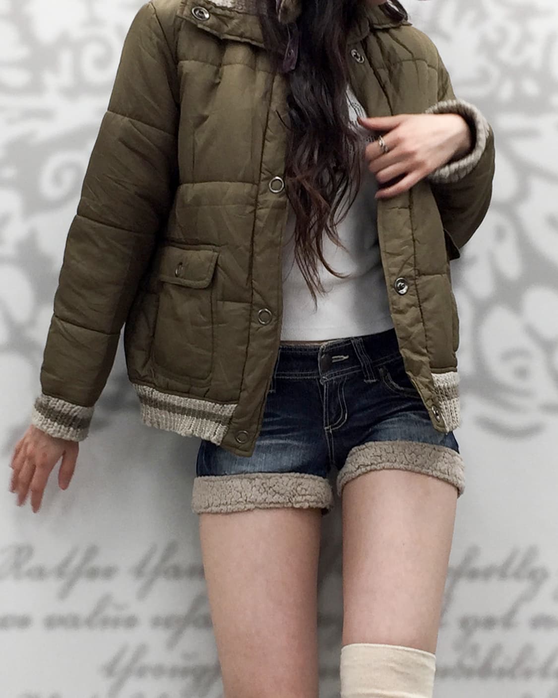 Y2K Khaki padding 상품이미지6