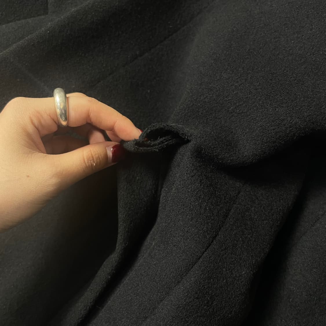 앤듀 블랙 롱코트 95 세미오버핏 상품이미지5