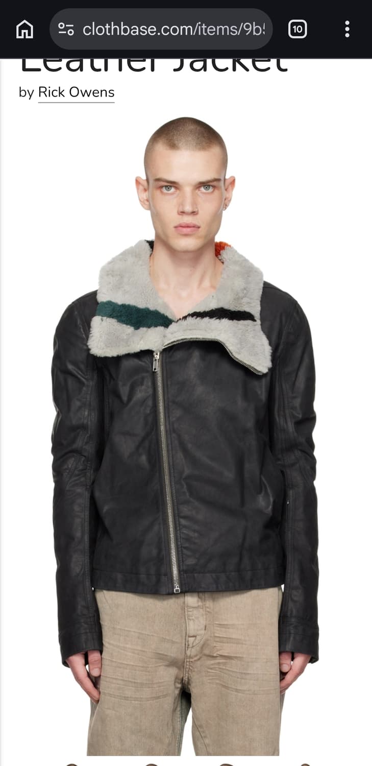 릭오웬스 22fw 바우하우스 비대칭 램스킨 레더 자켓 50 상품이미지2