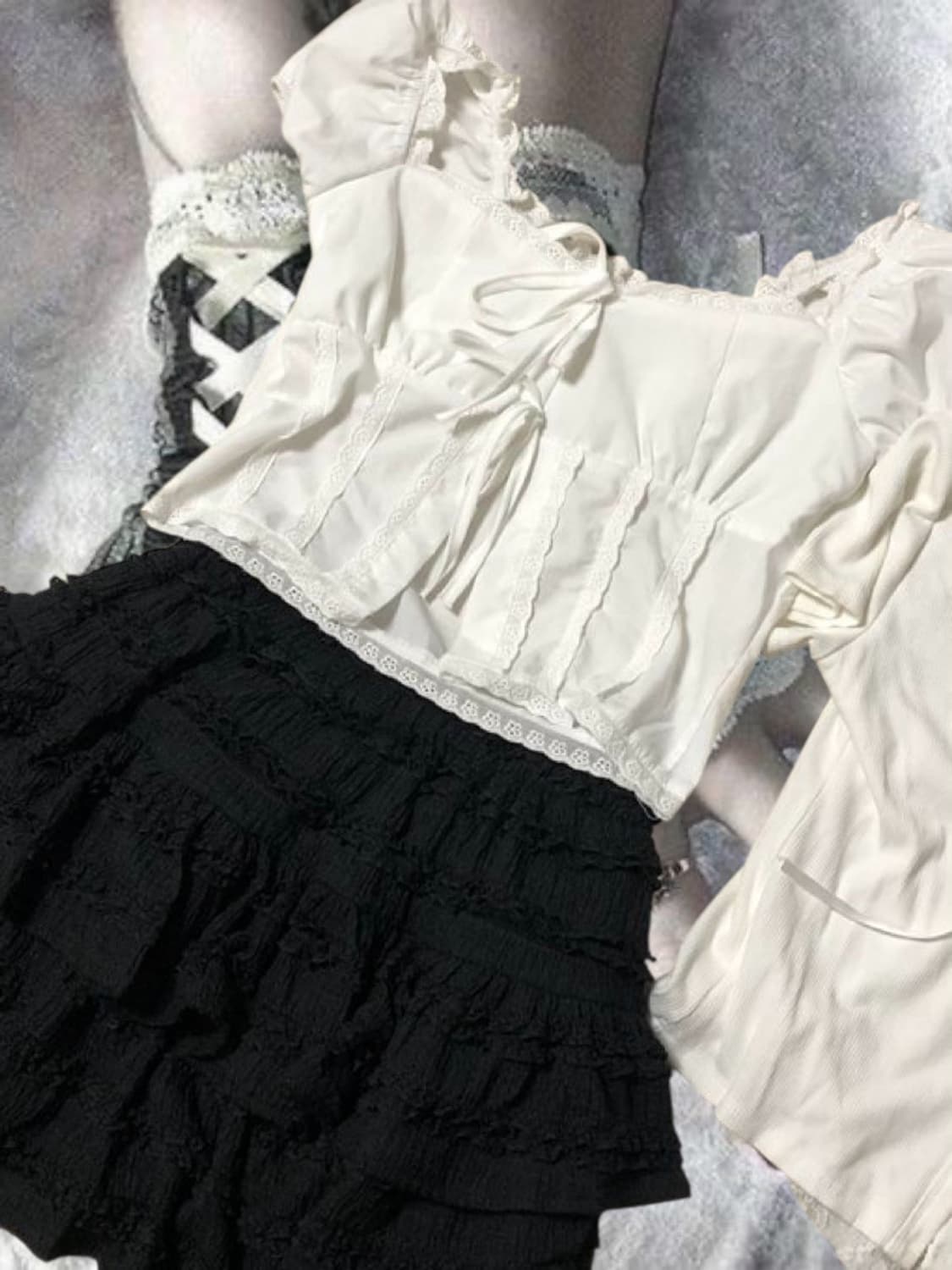 데일리 에겐녀룩 랜박 랜덤박스🎀 블라우스 스커트 긴팔 가디건 등 상품이미지2