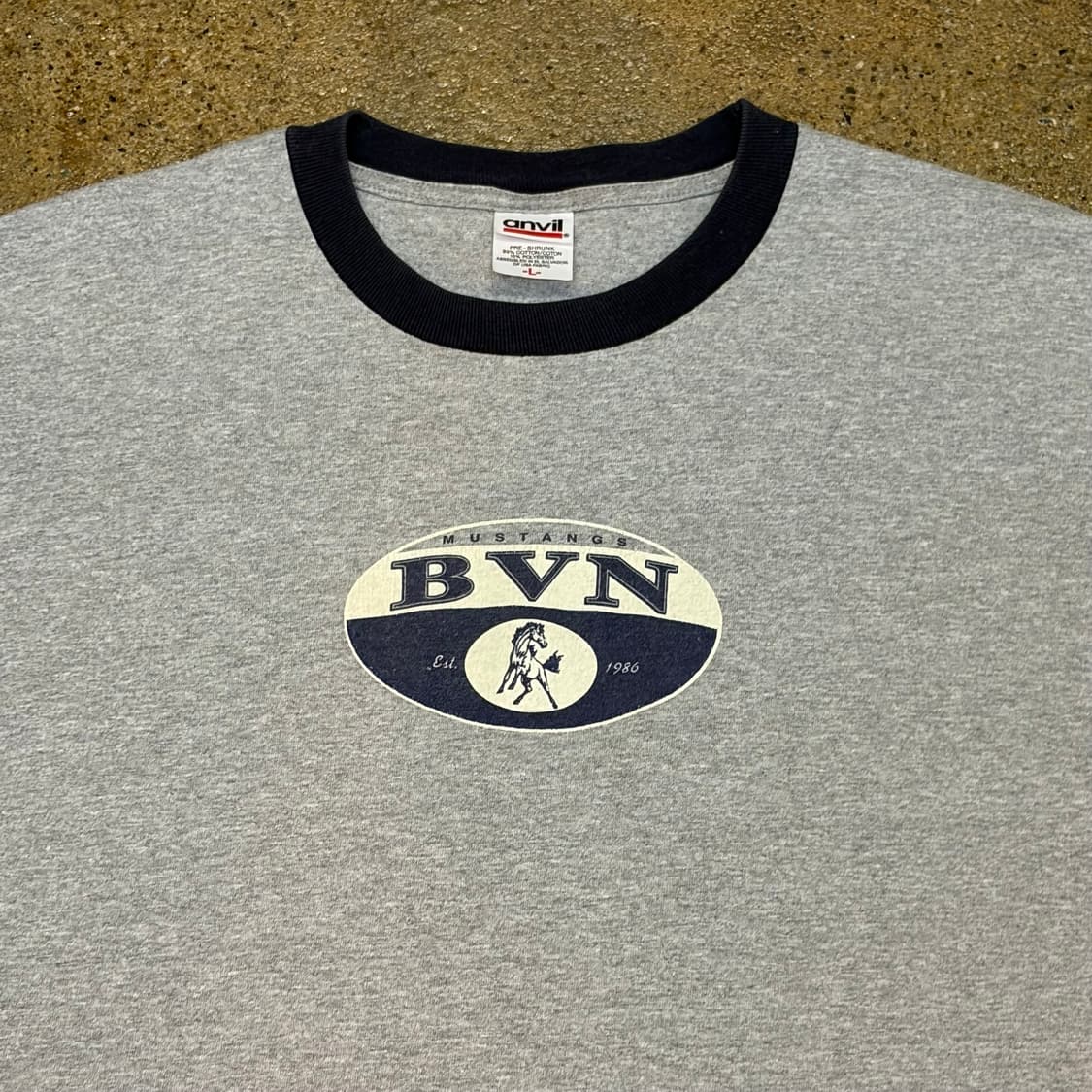 미국빈티지 엔빌 머스탱 BVN  링거티셔츠 링거티 반팔티 상품이미지3