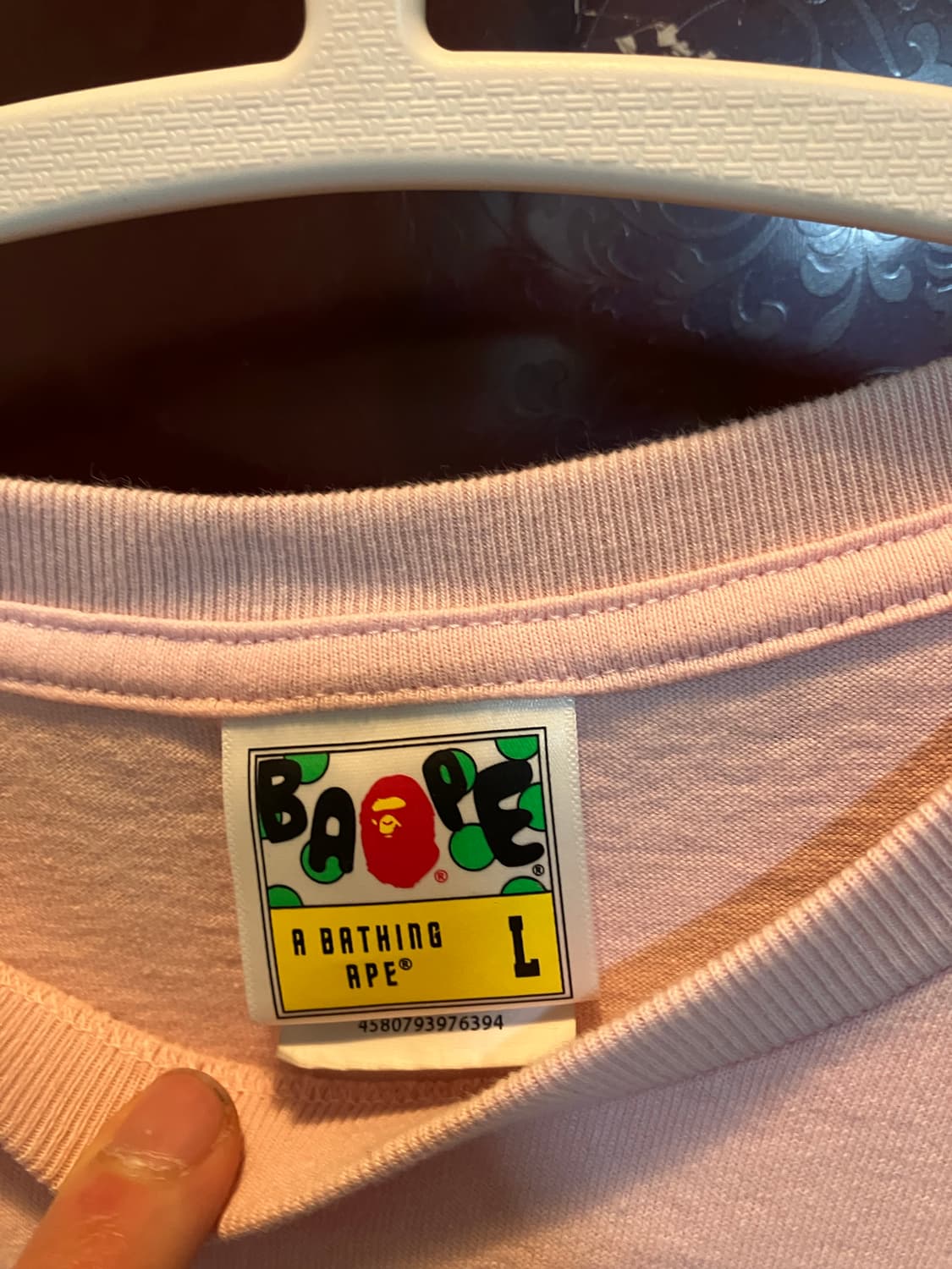 베이프 핑크 반팔 L 상품이미지2