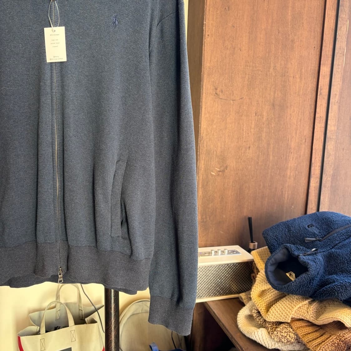 15478 - 폴로 랄프로렌 네이비 니트 집업 (피마 코튼) 상품이미지4