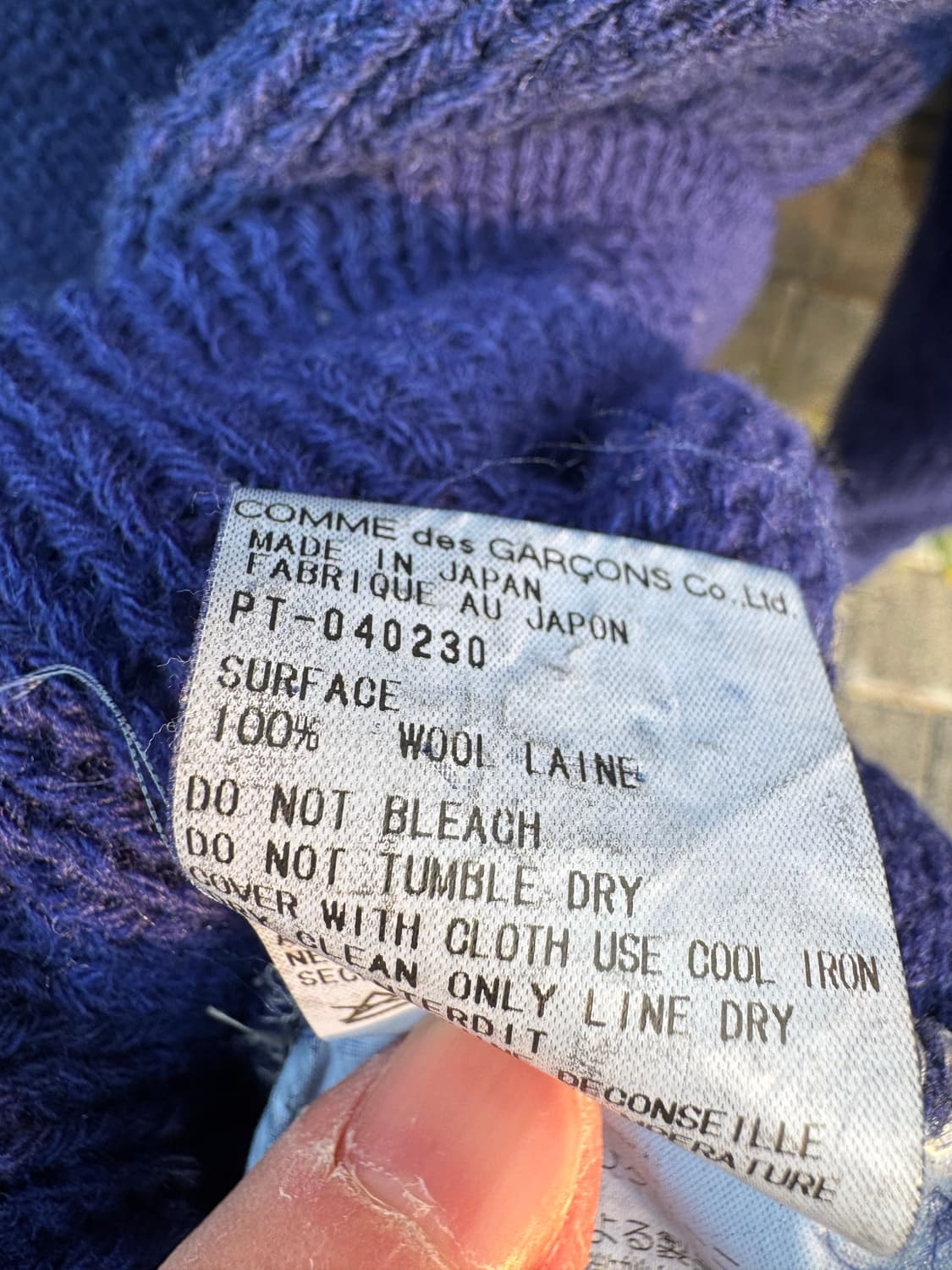 90s 꼼데가르송 옴므 니트 상품이미지6