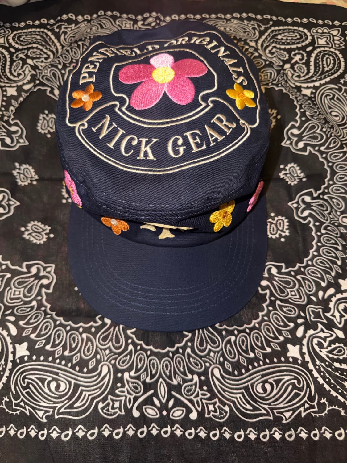 [남녀공용]펜필드 닉기어 nick gear 플라워 볼캡 네이비 상품이미지2