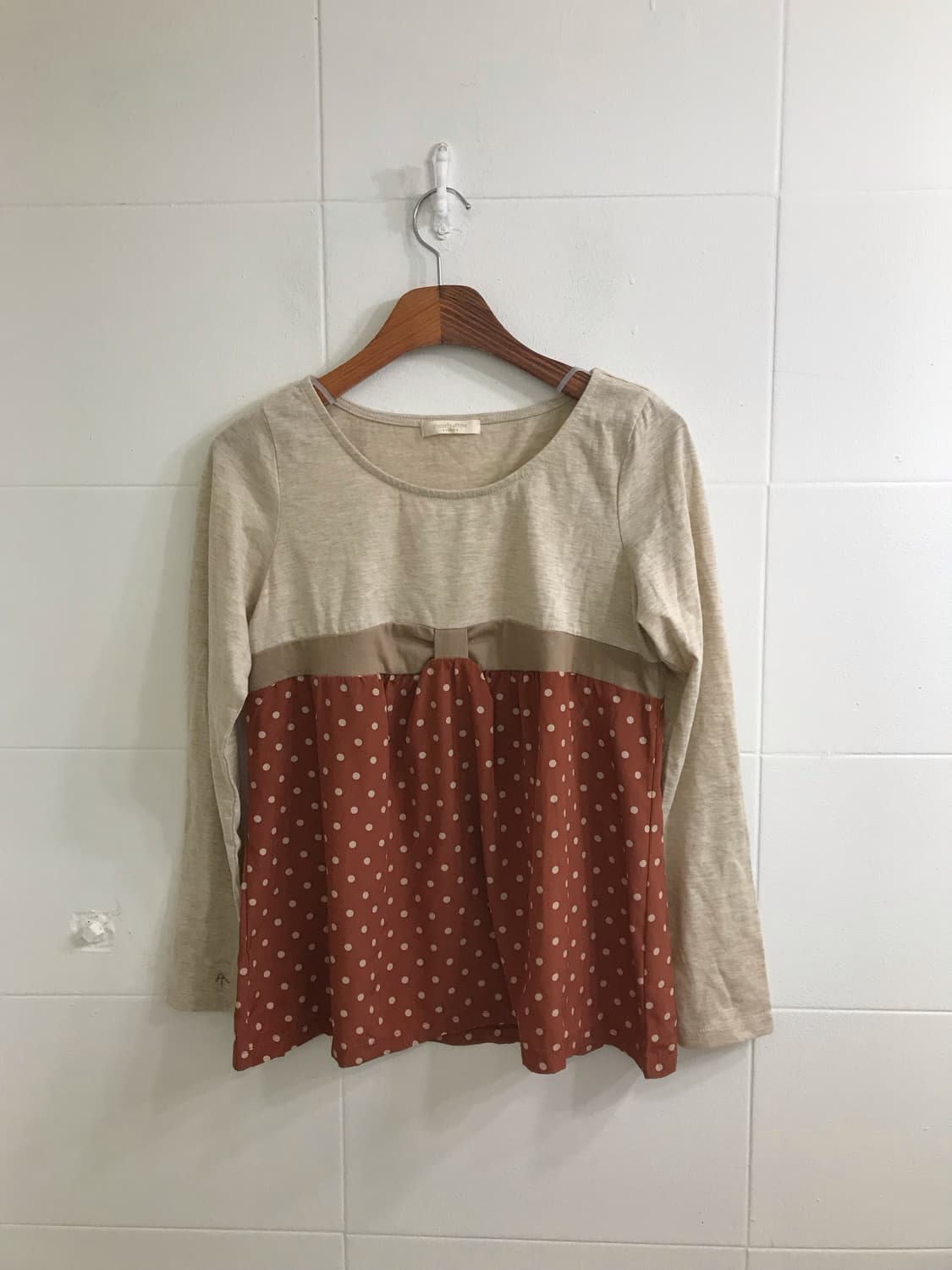 베이지 러블리 너드 모리걸 도트 코디세트 상품이미지6