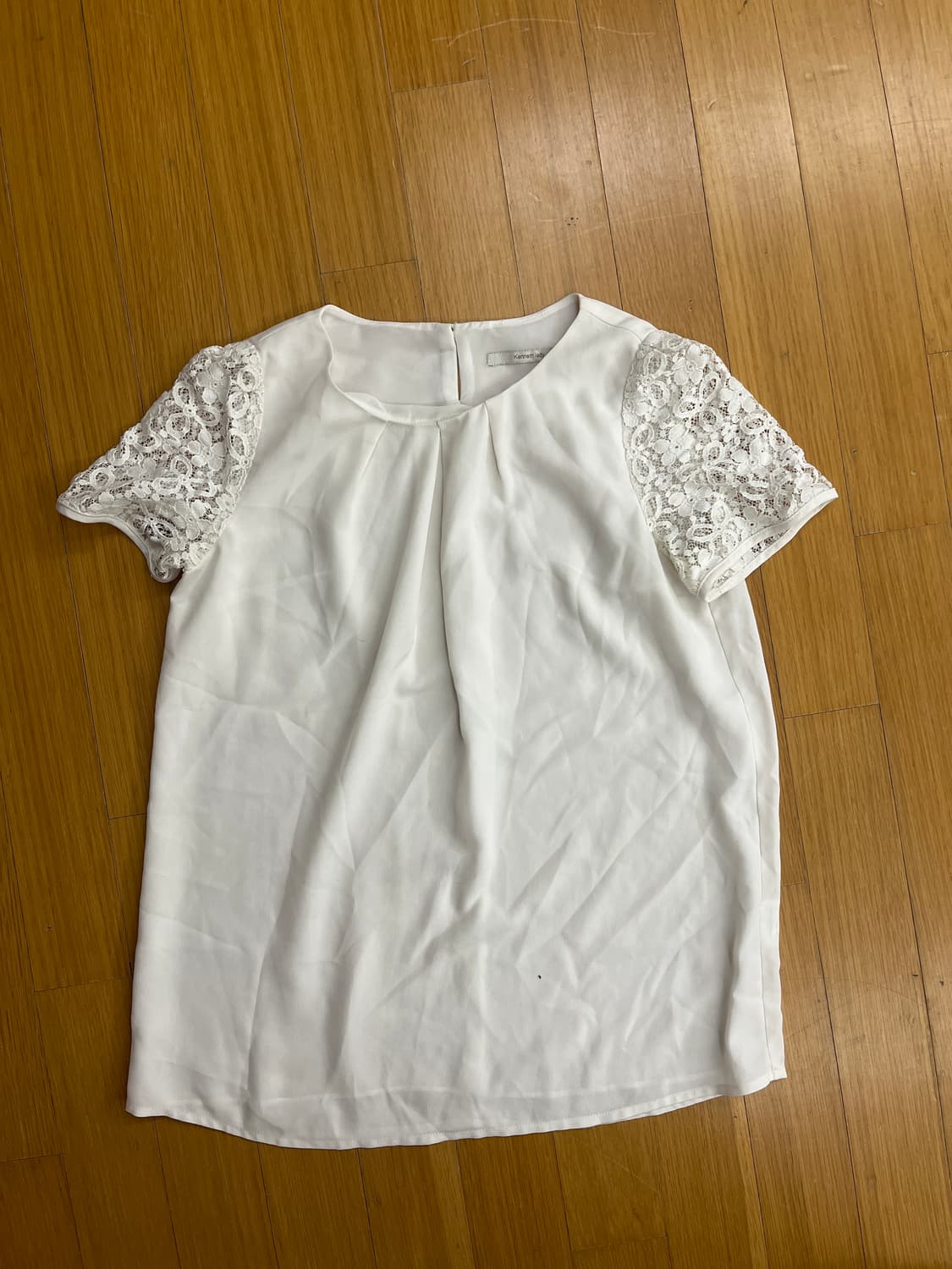 White lace flower blouse 상품이미지1