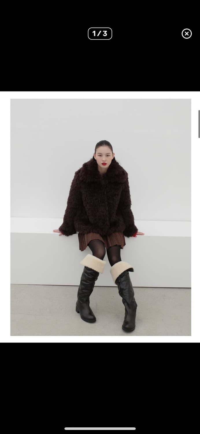 포니테일 브라운 퍼 상품이미지2