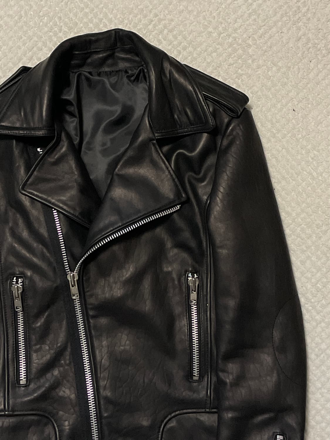 광희시장 웨스턴 무드 램스킨 양가죽 레더 자켓 상품이미지3