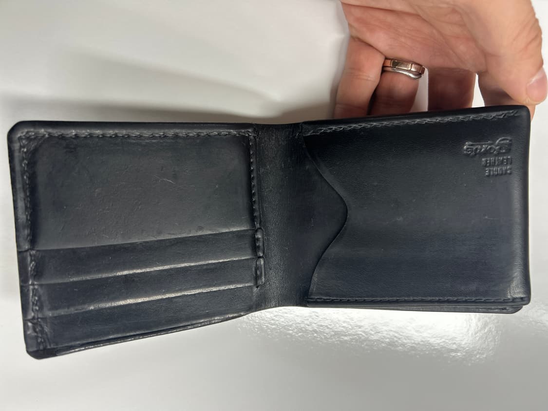 goros 고로스 새들레더 블랙 콘초 반지갑 상품이미지3