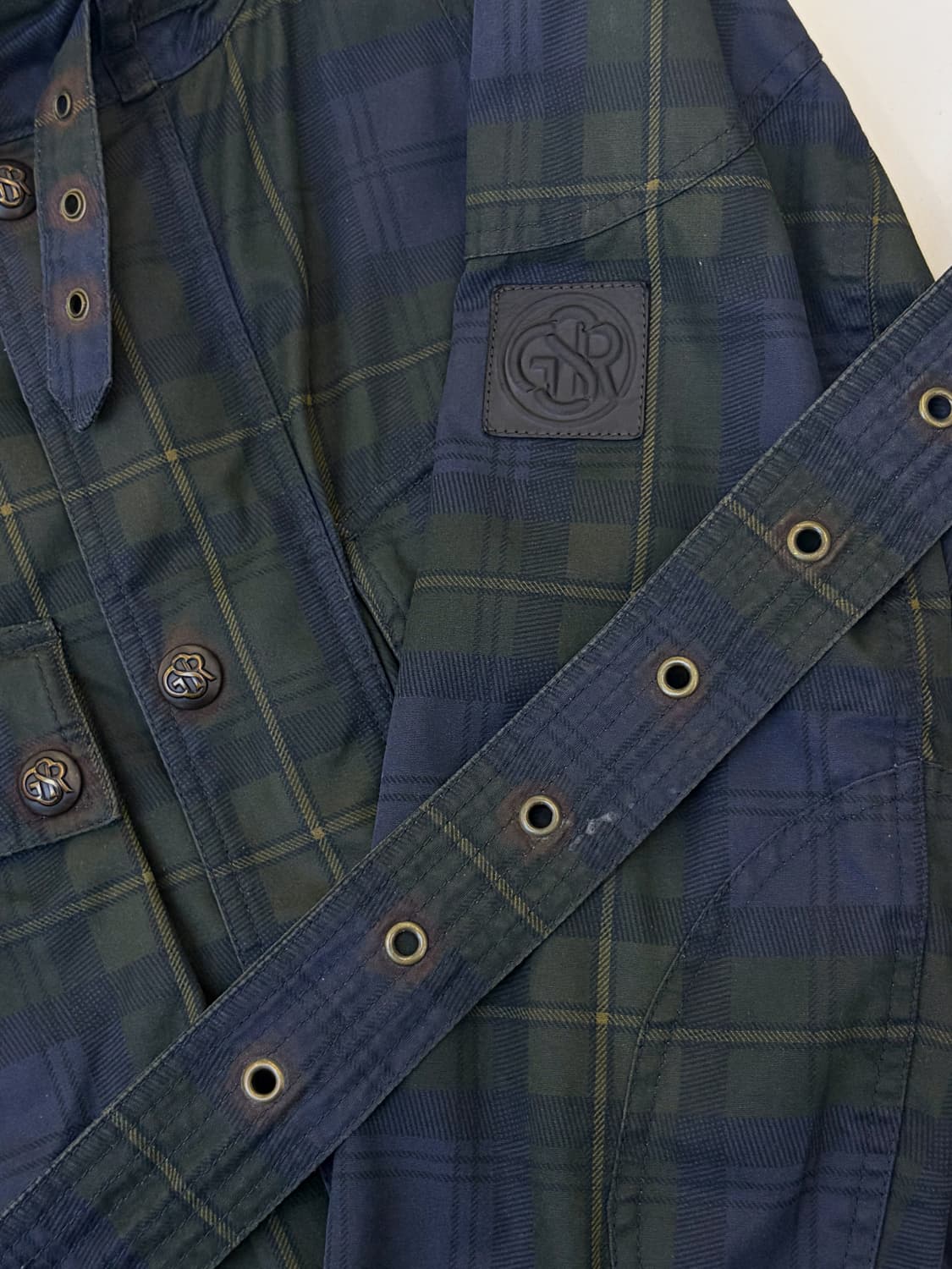 GSR 바이 벨스타프 블랙와치 왁스드 모터 자켓 상품이미지8