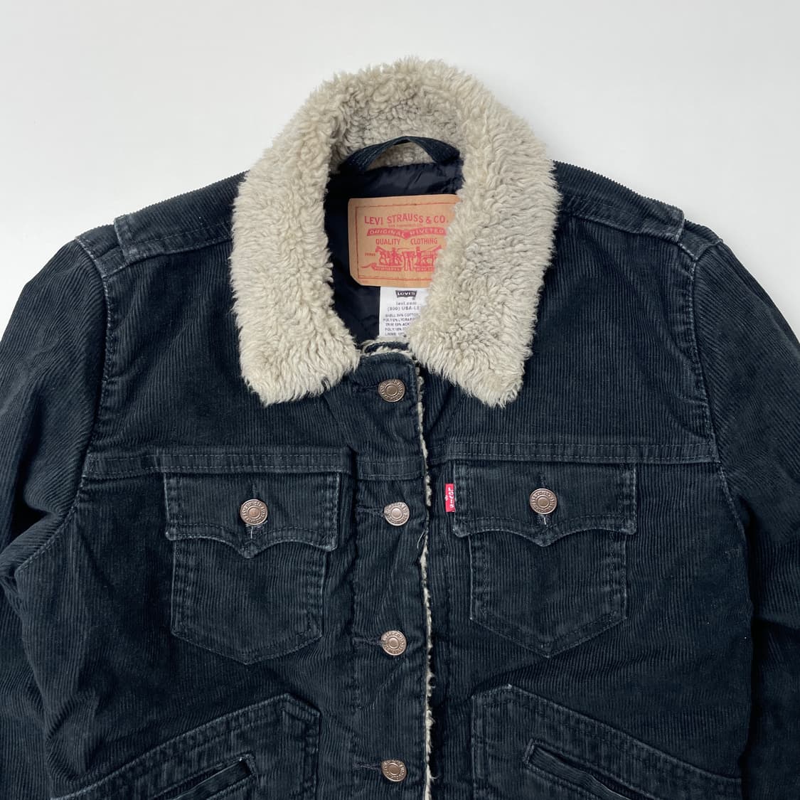 [중고] 리바이스 여성 쉐르파 양털 데님자켓 M 상품이미지3