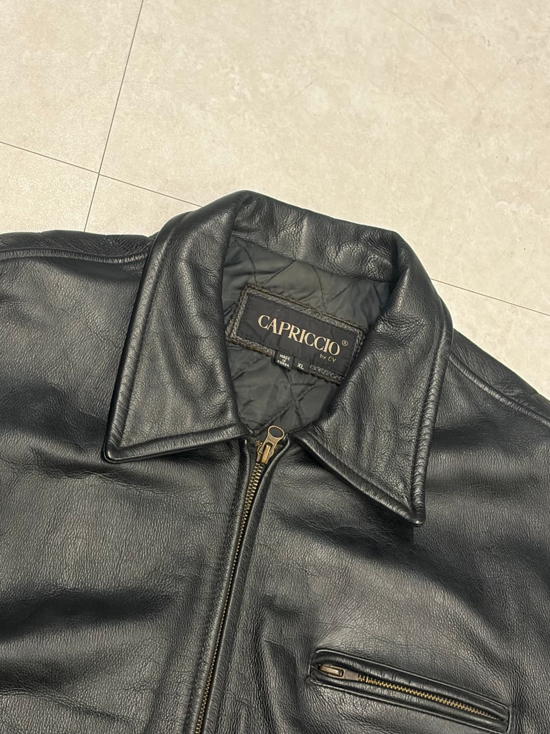 Cow leather biker jacket / 가죽 바이커 워크자켓 상품이미지2