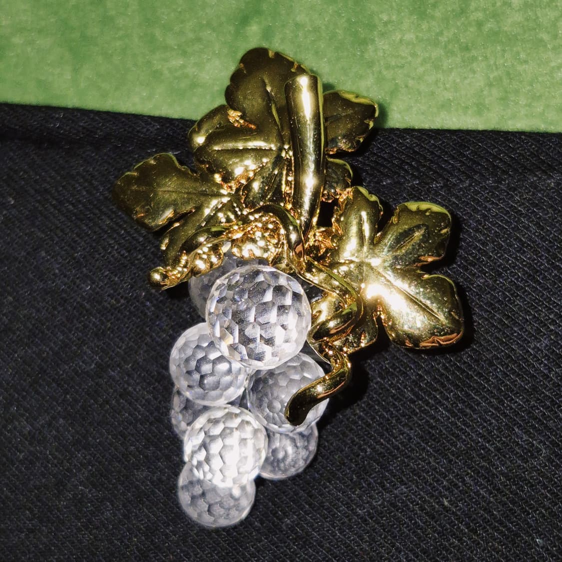 90s 스와로브스키 크리스탈 포도 브로치 상품이미지5