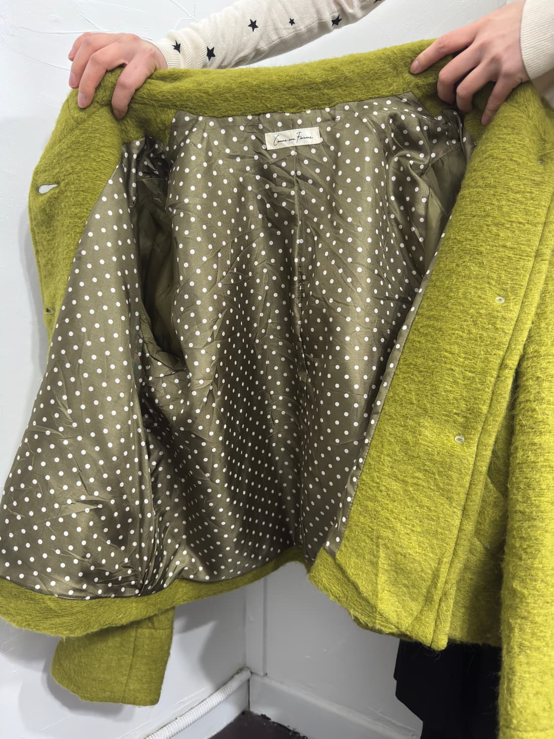 olive button wool jacket 상품이미지6