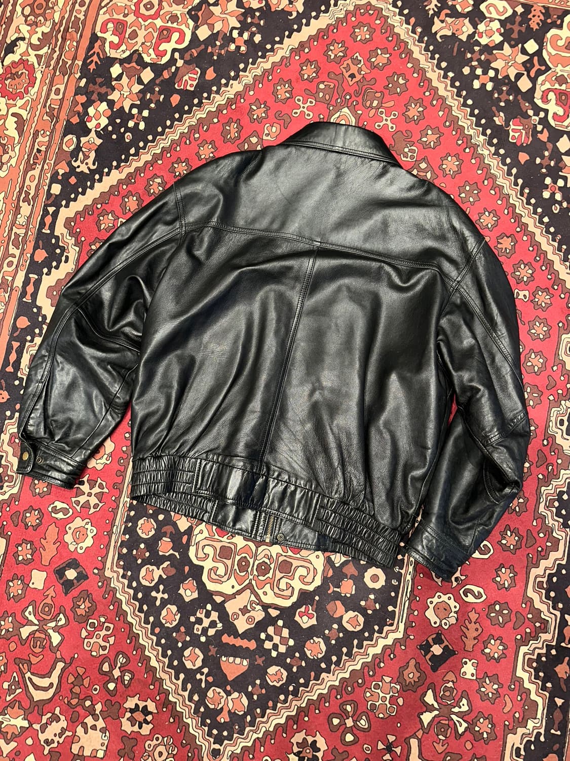 ( XL ) 가죽자켓 봄버자켓 레더자켓 항공점퍼 항공자켓 빈티지가죽 상품이미지4