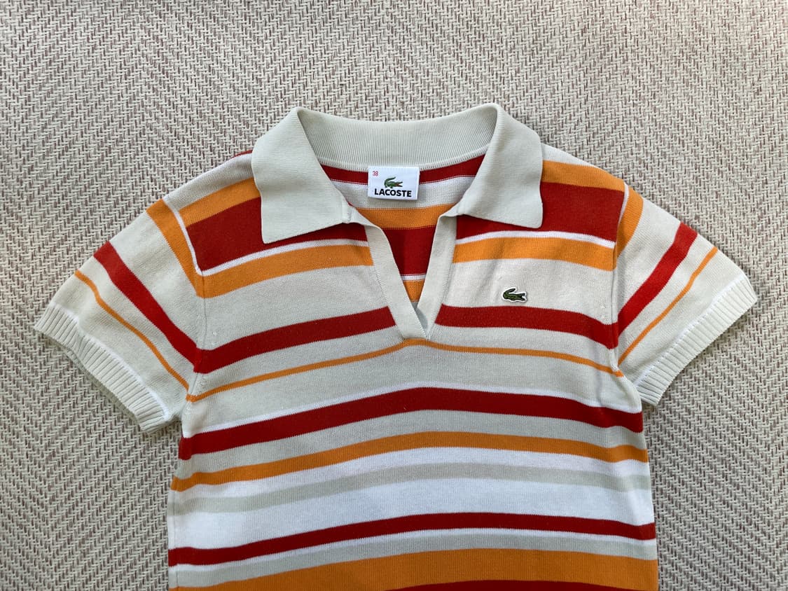 Lacoste 라코스테 스트라이프 카라 티셔츠  상품이미지2