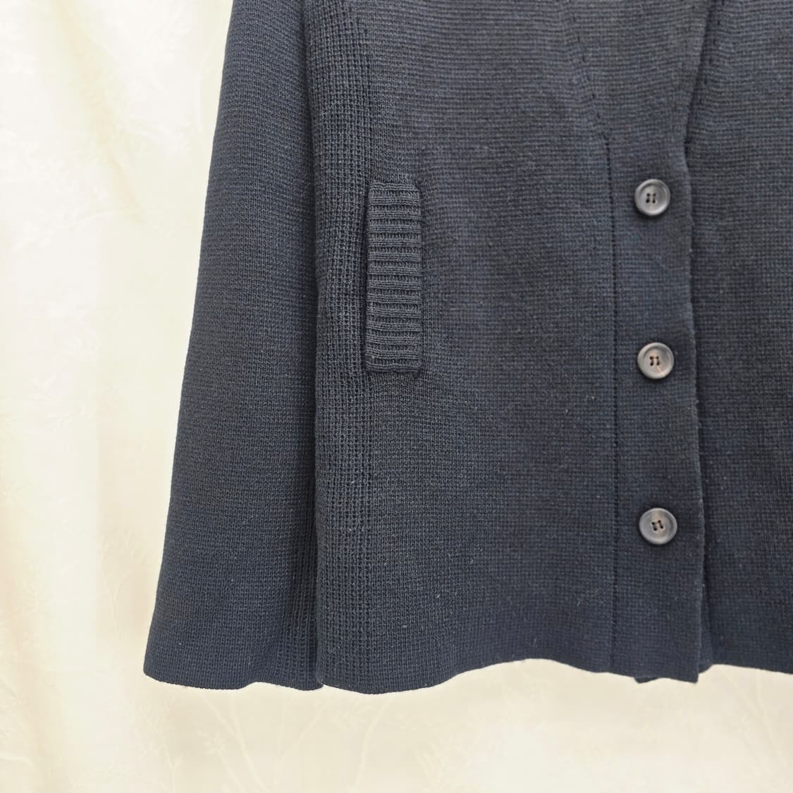 시스템 블랙 울 니트 가디건 상품이미지3