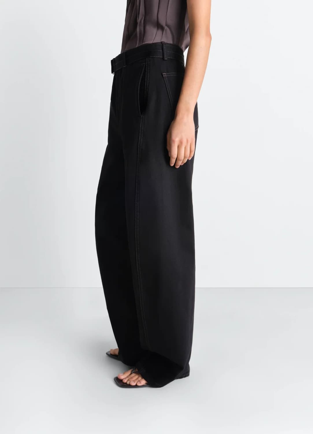 [S,M]르메르 26ss 트위스트 벨티드 팬츠/블랙 데님 상품이미지5