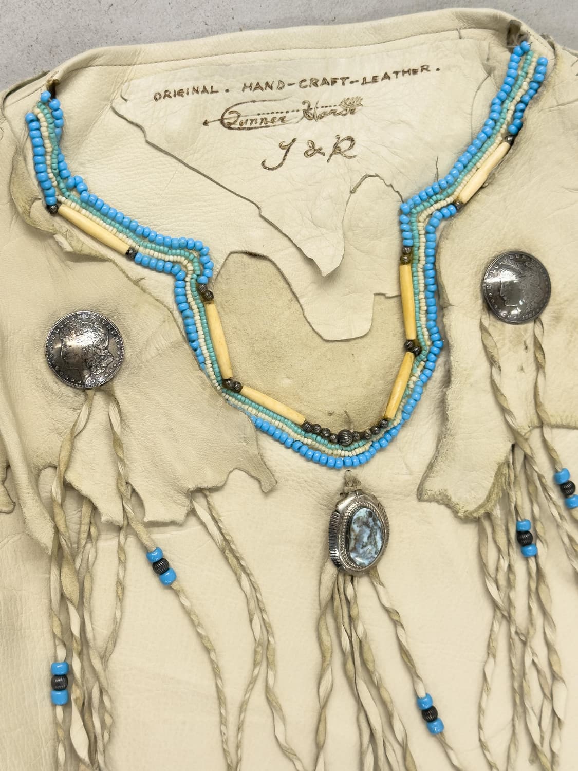 70s ‘Runner Horse’  웨스턴 벅스킨 프린지 셔츠 상품이미지6