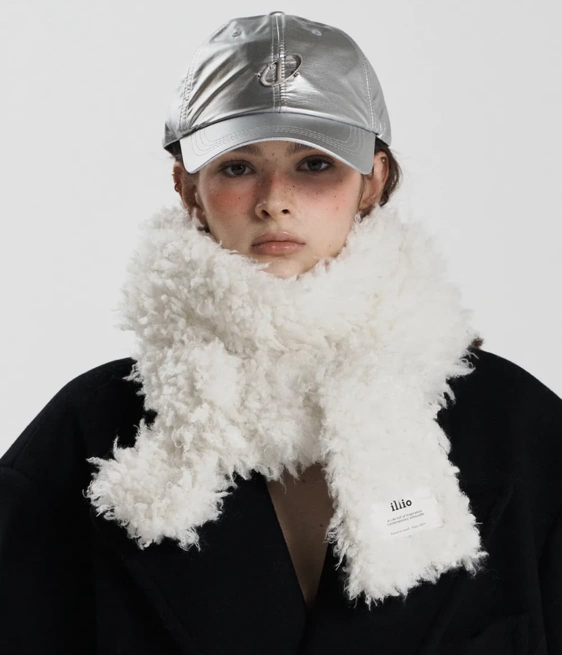 화이트 플러피 퍼 머플러 상품이미지1