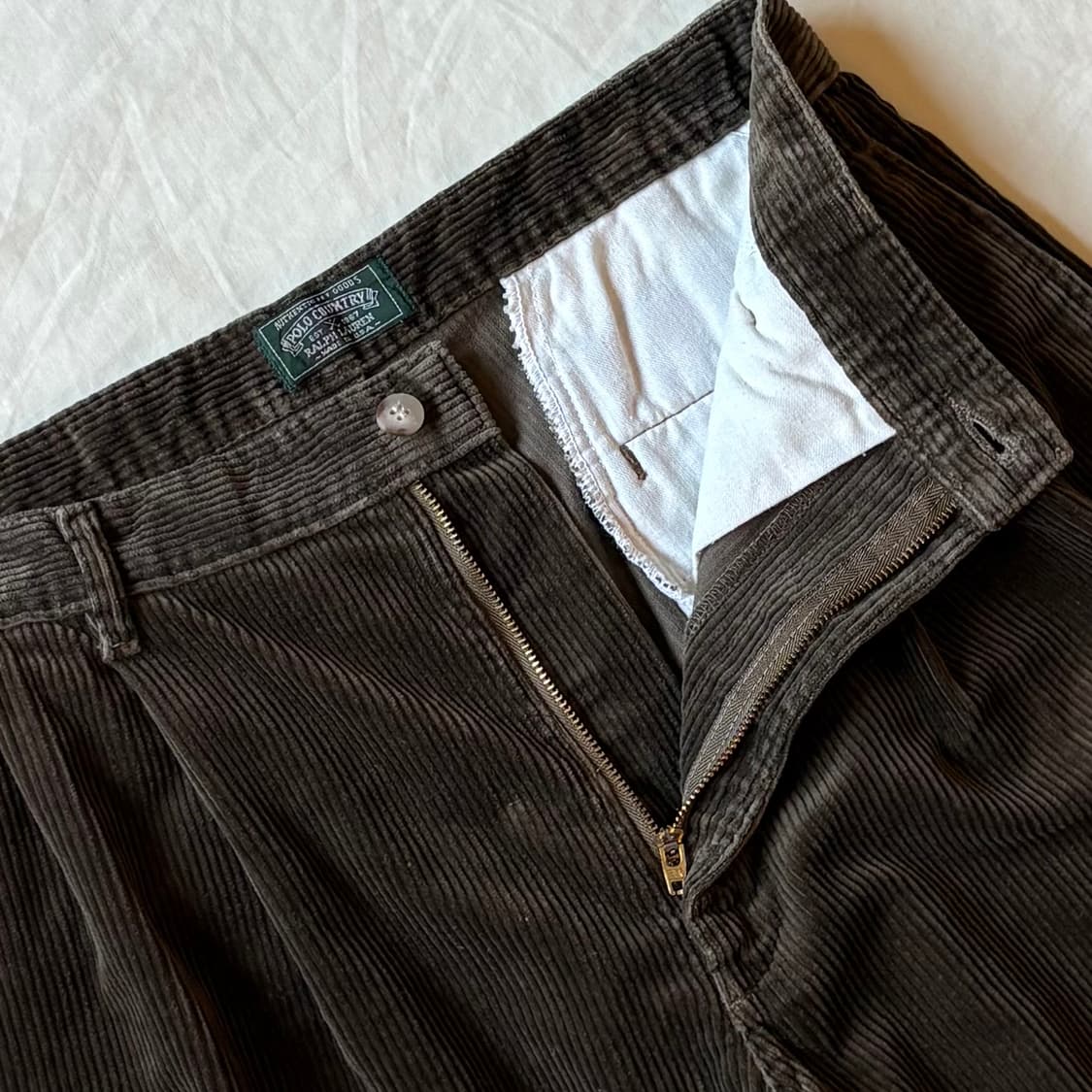 (31) 80s USA POLO COUNTRY 브라운 코듀로이 팬츠 상품이미지4