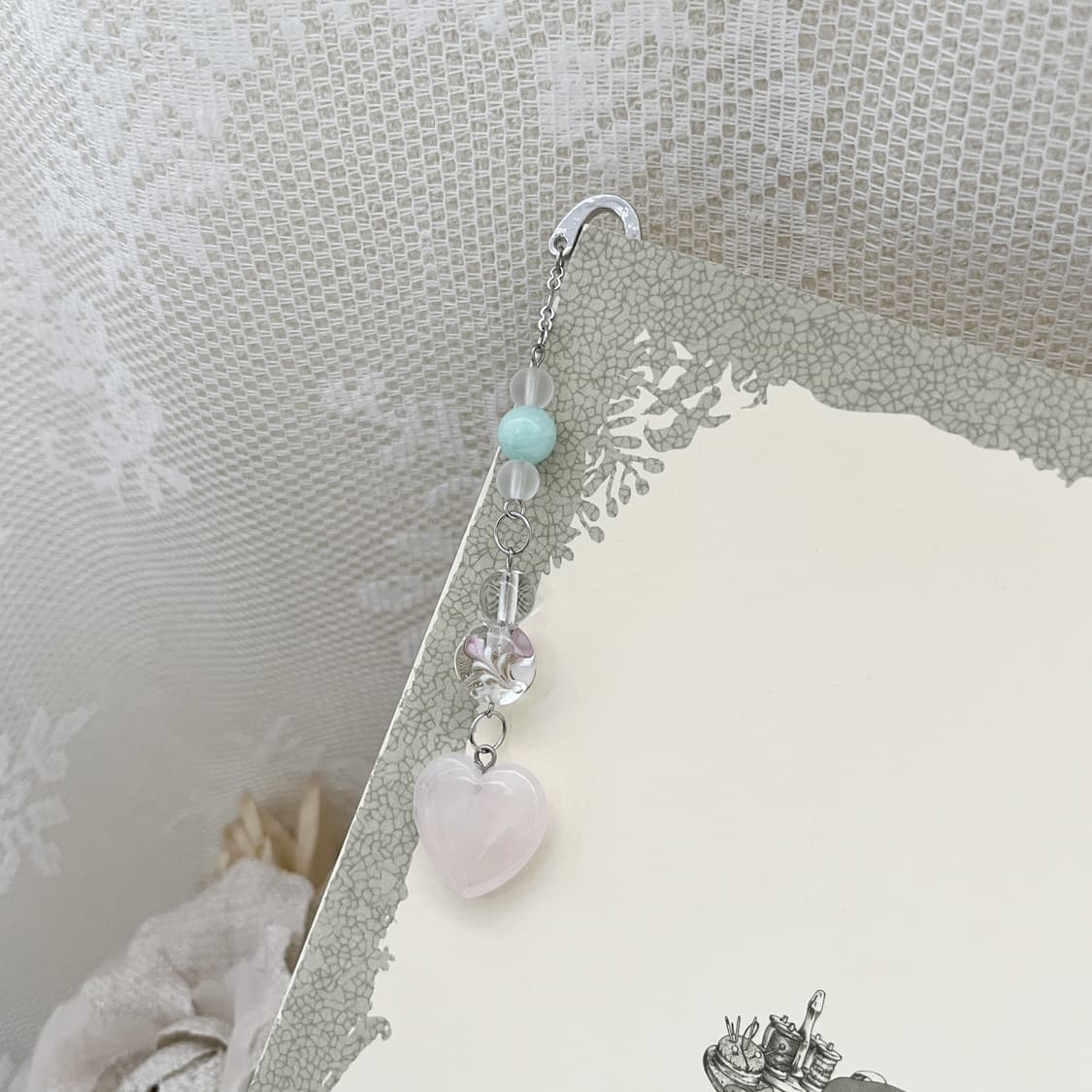 ⊰love drop⊱ bookmark 하트 원석 책갈피 상품이미지4