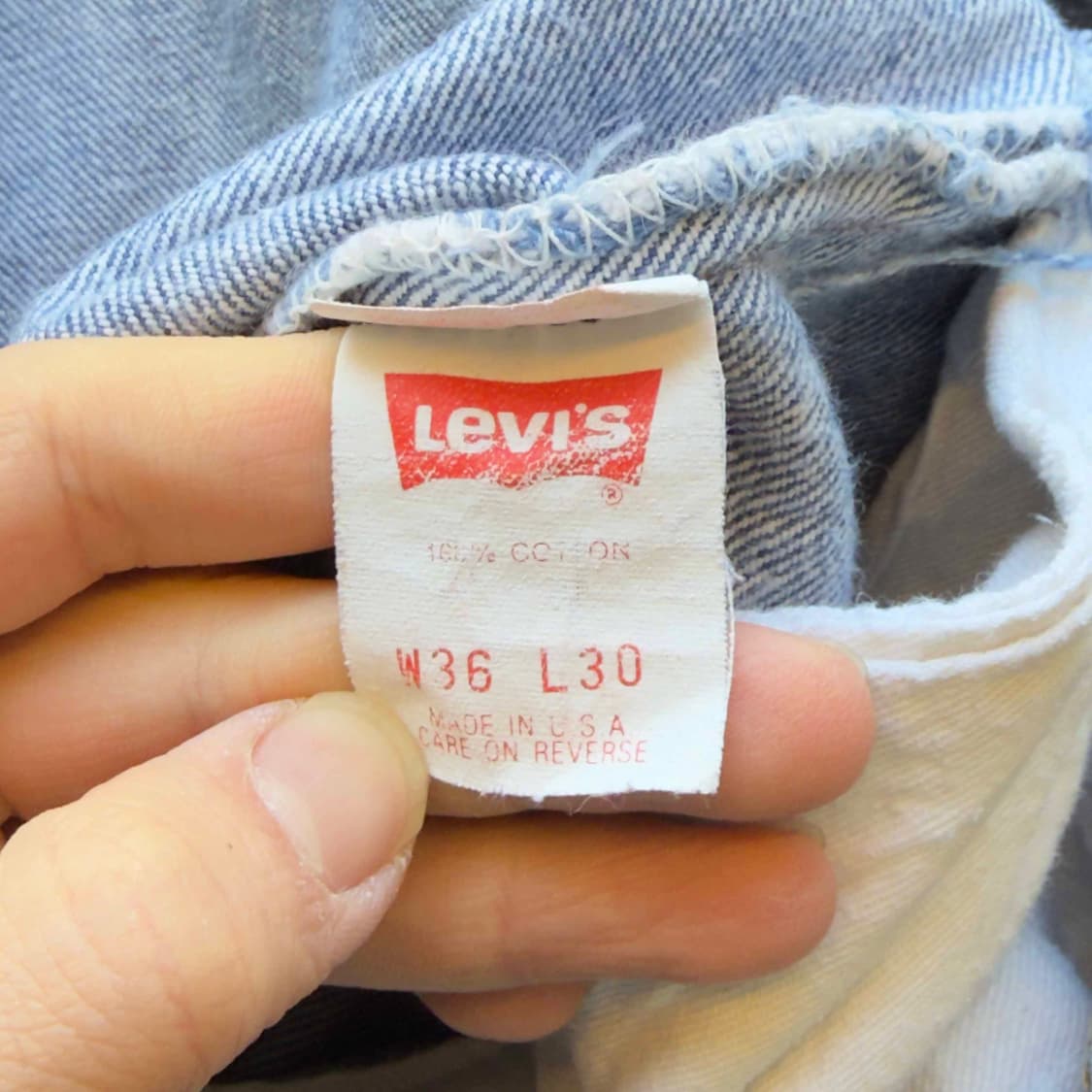 80s 리바이스 501 데님팬츠 W36 L30 상품이미지6