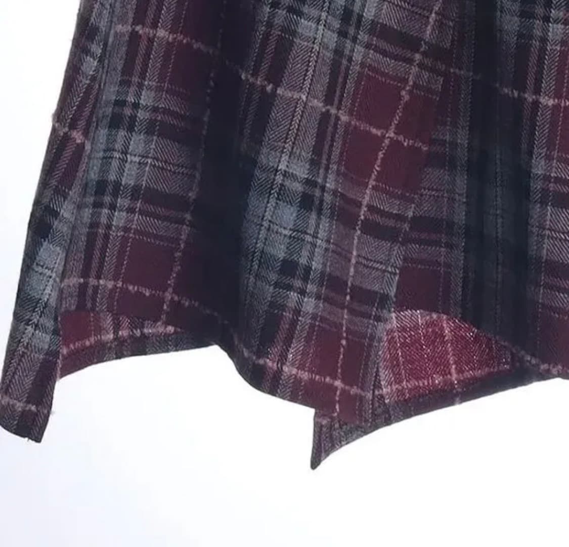 AYLESBURY 울 체크 언발 스커트 상품이미지4